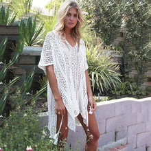 Load image into Gallery viewer, Cover Ups Sleeve Kaftan Beach Dress