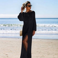 Load image into Gallery viewer, Crochet White Knitted Beach Cover up dress
