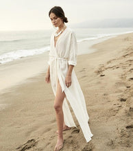 Load image into Gallery viewer, Crochet White Knitted Beach Cover up dress