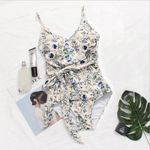 Load image into Gallery viewer, Green Leaf One Piece Swimsuit Women