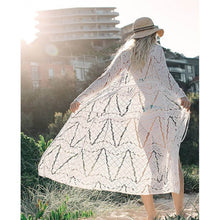 Load image into Gallery viewer, Long Crochet Beach Cover up Robe