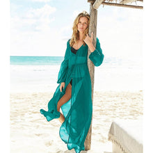 Load image into Gallery viewer, Long Crochet Beach Cover up Robe