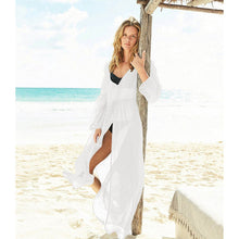 Load image into Gallery viewer, Long Crochet Beach Cover up Robe