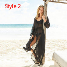 Load image into Gallery viewer, Long Crochet Beach Cover up Robe