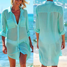 Load image into Gallery viewer, Long Crochet Beach Cover up Robe