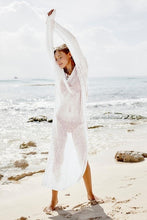 Load image into Gallery viewer, Sexy V-Neck Hoodie Knitted Summer Beach Dress Long