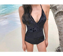 Load image into Gallery viewer, One Piece Swimsuit Women Sexy Black