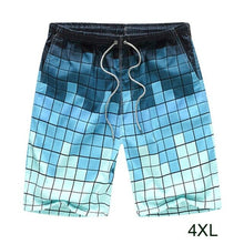 Load image into Gallery viewer, Men Swimming Trunks Plaid Beach Leisure Loose