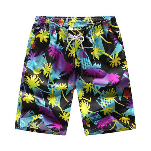 Men Swim Trunks Printed Beach Shorts