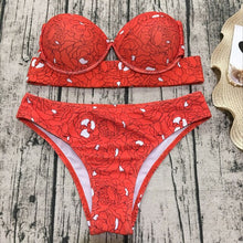 Load image into Gallery viewer, Sexy Swimsuit Bikini Set Push Up Underwire Shell Padded