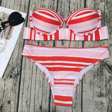 Load image into Gallery viewer, Sexy Swimsuit Bikini Set Push Up Underwire Shell Padded