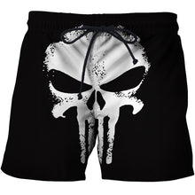 Load image into Gallery viewer, Skull Printed Beach Shorts Men 3d Funny Casual Short