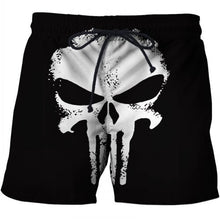 Load image into Gallery viewer, Skull Printed Beach Shorts Men 3d Funny Casual Short