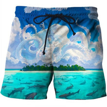 Load image into Gallery viewer, Sea male suit casual Short Quick Dry Running Swimwear 3D Lion Printed