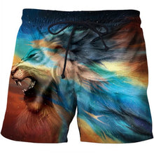 Load image into Gallery viewer, Sea male suit casual Short Quick Dry Running Swimwear 3D Lion Printed